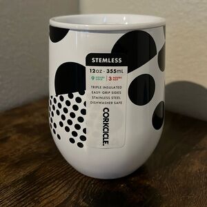 Corkcicle Monodot White Stemless